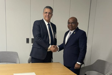 On the margin of the 52nd session of human rights council meeting.. Minister of Justice Mr. Abdellatif Ouahbi held talks with The Maldives Minister of Foreign Affairs